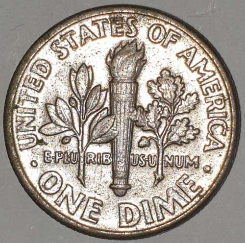 1987 D - DIME - USA - `MISALIGNED DIE STRIKE` ERROR